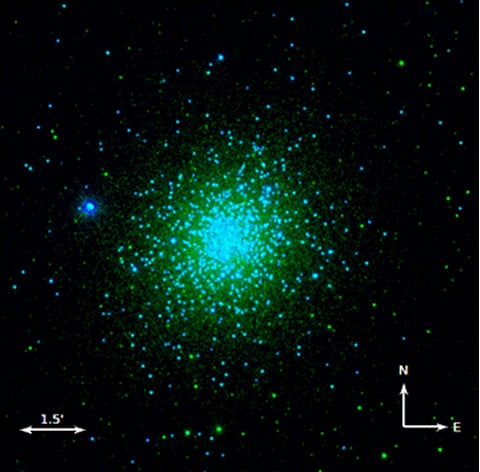 Photo : अल्ट्रा-वॉयलेट इमेजिंग टेलीस्कोप से प्राप्त विशाल गोलाकार कलस्टर एनजीसी 2808 की तस्वीर