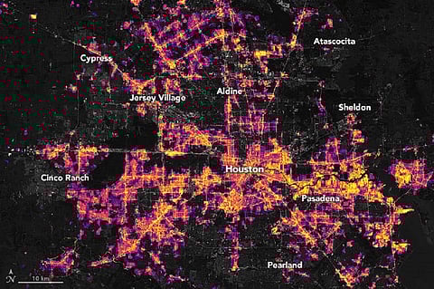 Texas deep freeze: Satellite images how the state plunged into darkness in days