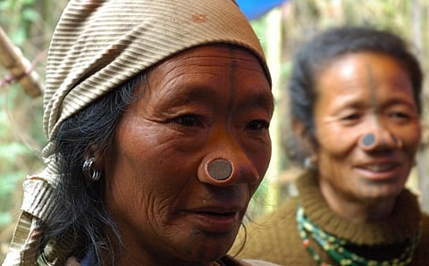 Apatani tribal women in Arunachal Pradesh. Photo: Wikimedia Commons