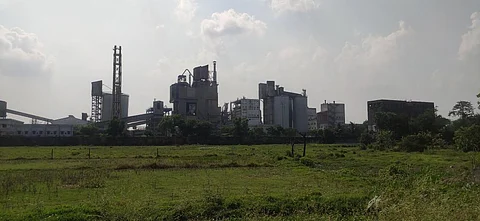 The cement factory in Dhulagarh industrial hub. The pollution affects children as little as two years. Photo: Gurvinder Singh
