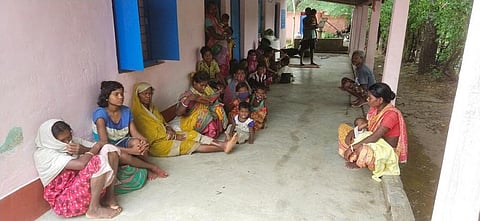 A school-turned-shelter in a village in Sadar block, Balasore. Photo: Hrusikesh Mohanty