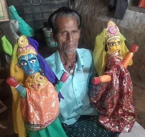 Fakir Singh, a puppeteer from Kendrapara district. Photo: Ashis Senapati