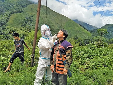 Arunachal Pradesh is home to at least 26 tribes, each with its own lifestyle and topographical spread, with many believing COVID-19 to be just another flu and so hesitating to get  tested  (Photograph: Minga Sherpa)