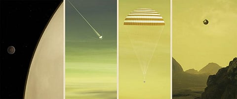 NASA’s DAVINCI+mission will send a descent sphere into Venus’s atmosphere to measures the gases present (Photograph: NASA)