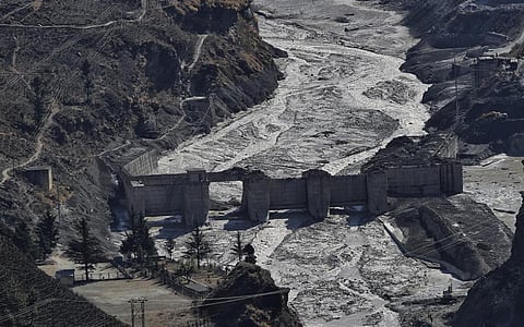 Reni village in Uttarakhand's Chamoli district after the extreme weather incident on February 7, 2021. Photo: Vikas Choudhary / CSE