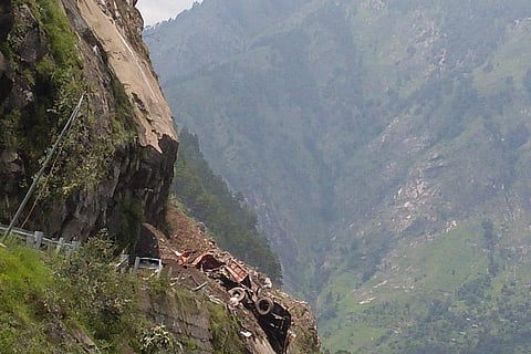 11 अगस्त को हिमाचल में भूस्खलन की एक और घटना हुई। फोटो: रोहित पराशर