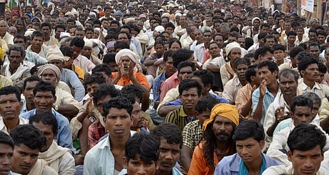 Farmers at a Jan Satyagraha in Gwalior in 2012. Photo: Wikimedia