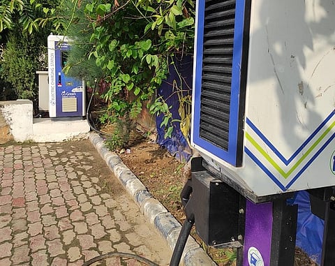 An EV charging station in Gurugram. Photo: Joyjeet Das / CSE
