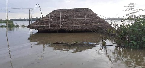 A flooded village in Odisha's Kendrapara district. Photo: Ashis Senapati