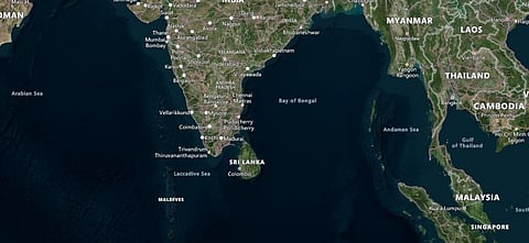 The Bay of Bengal and the Arabian Sea. Photo: Google Earth