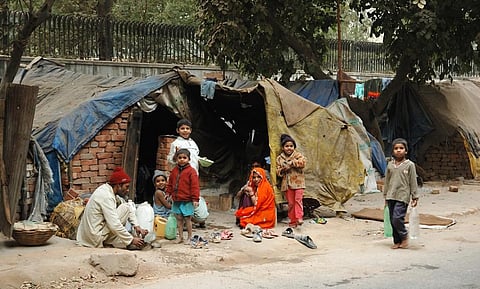 A homeless family. Photo: istock