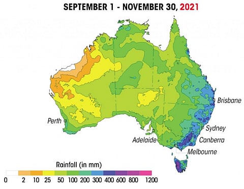 Australia: From wettest spring in a decade to extreme heat waves, all in a month's time