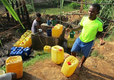 Fetra R and his wife have, for months, ensured water for households out of the state-owned electricity and water company Jirama’s clients’ network in Madagascar's capital. Photo: Rivonala Razafison