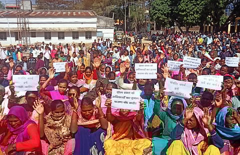 Tribals protesting against the Ownership Scheme in Torpa block of Khunti, Jharkhand. Photo: Md. Asghar Khan