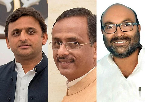 अखिलेश यादव। दिनेश शर्मा। अजय कुमार लल्लू