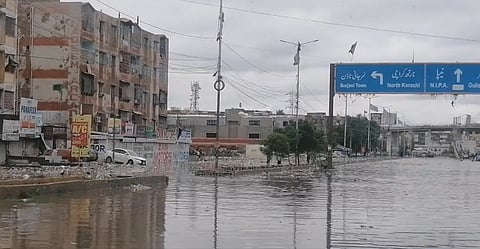 The rain spell has wreaked havoc in Pakistan, reportedly killing 147 people. Video grab: Twitter/@Tarotcard110