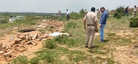 The crime scene in Nuh.