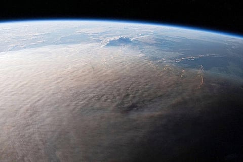 The water injected by the volcano is enough to fill 58,000 Olympic-size swimming pools. Photo: NASA