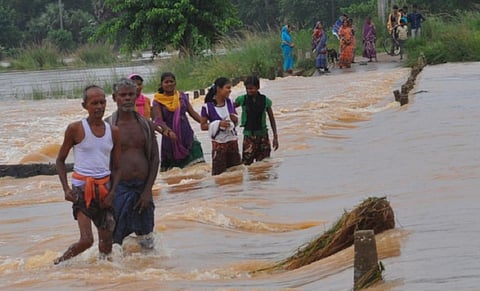 A flood-hit village in Jajpur district of Odisha. Photo: Ashis Senapati