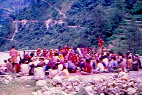 Residents of Haat in Chamoli district alleged the ancient Laxmi Narayan Temple in the village would be destroyed by muck dumping due to the dam.