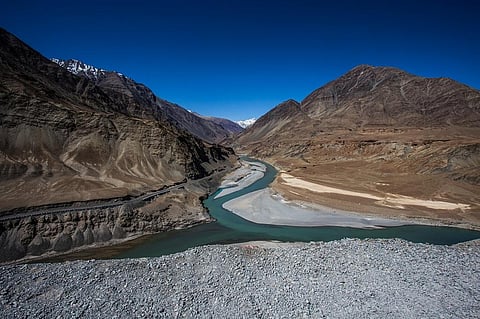 Confluence of Indus and Zanskar Rivers near Leh, Ladakh. Photo: iStock