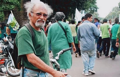 He vociferously opposed road widening, flyovers and other projects which promoted motorisation and destroyed Pune city’s aesthetics.Photo: Facebook/Parisar.