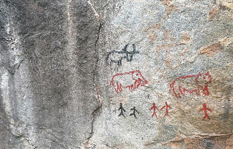 An example of the rock art created by young Samburu men. Photo: Ebbe Westergren