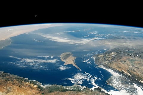 A dust plume over the eastern Mediterranean. Photo: NASA