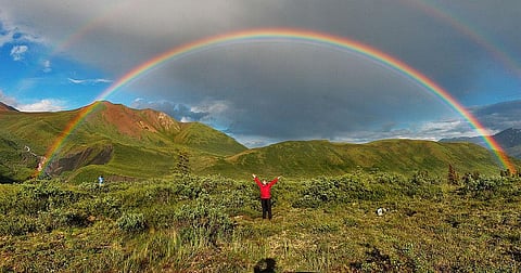 Mean days of rainbows are expected to go up globally by 4.0–4.9 per cent in a year by 2100. Photo: Wikimedia Commons