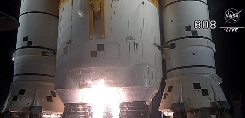 Artemis 1 taking off