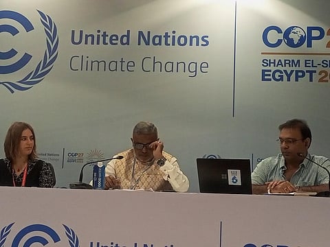 Mayor-In-Council Member Debasish Kumar at COP27 in Egypt Photo: Jayanta Basu