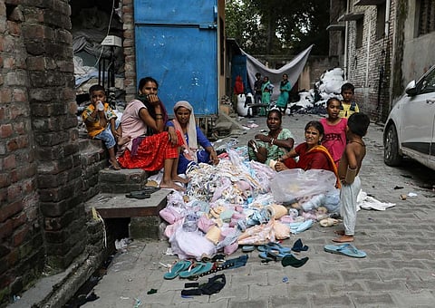 A polyester recycling / downcycling plant in Panipat. Photo: Vikas Choudhary