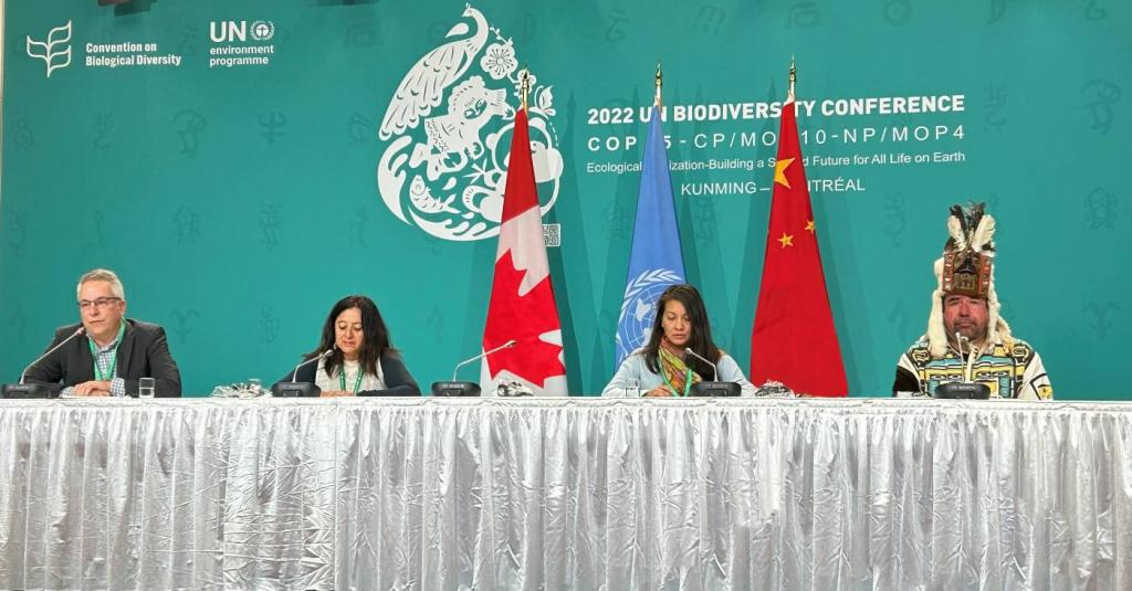 Primary Forest Alliance at COP15 on biodiversity in Montreal, Canada. PHoto: One Earth