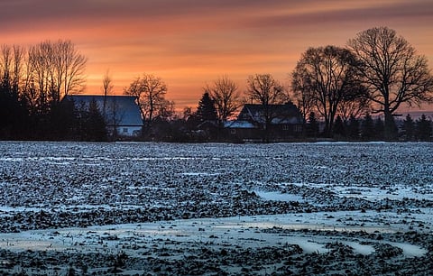 The Sun rises in Midland, Michigan, shortly after 8a.m. on Jan. 13, 2017. Christian Collins/Flickr, CC BY-SA