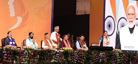 The Prime Minister, who was initially expected to be present at the venue, presided over the meeting virtually. Photo:Twitter@DSTIndia/Dr Jitendra Singh.