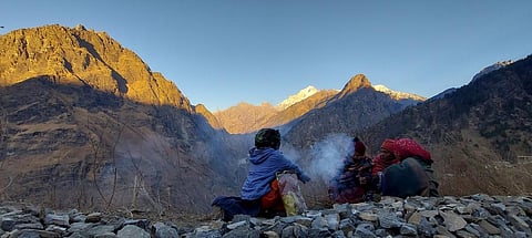 Snowless Nanda Devi peak. Photo: Sunny Gautam