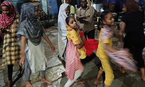 Siddi children performing Dance Dhamaal in Ahmedabad in Gujarat, India
