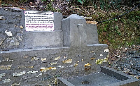 A tap constructed on the site of a Himalayan spring. Photo: iStock