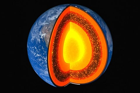 The mantle is a 2,900 km thick layer of solid rock sandwiched between the Earth’s upper crust and lower core. Representative image: iStock.