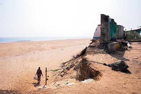 Just in 15 years, Podampeta village of Odisha's Ganjam district has lost 200 houses to the sea and now resembles a ghost village. (Photographs: Midhun Vijayan)
