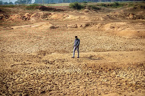 2022 में झारखंड के 22 जिलों के 226 प्रखंडों को सूखाग्रस्त घोषित किया गया।  50 फीसदी से अधिक खेतों में खरीफ की धान की बुआई नहीं हो पाई (सभी फोटो: विकास चौधरी / सीएसई)