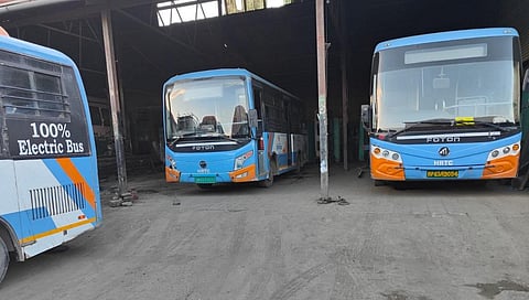 Himachal Pradesh was the front runner in establishing the e-bus programme in the country. However, it has hit a roadblock as there is no clear policy pathway to address the unique challenges of the hills. Photo: Anumita Roychowdhury