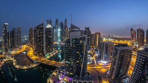 Image of the affluent residential neighbourhood of Dubai Marina in Dubai, United Arab Emirates. Photo: Shutterstock