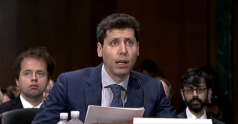 Samuel Altman testifies before US lawmakers. Screengrab: @SenBlumenthal / Twitter
