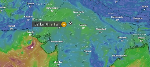 Prediction for June 14, 2023, 5am. Photo: Windy
