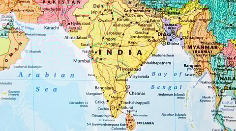 A map of the Arabian Sea and Bay of Bengal from iStock