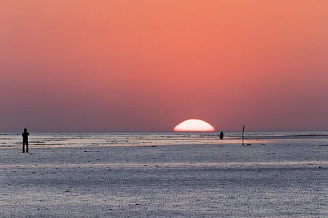 Mandvi beach in Kutch, near which Cyclone Biporjoy is expected to make landfall June 15, 2023. Photo: iStock