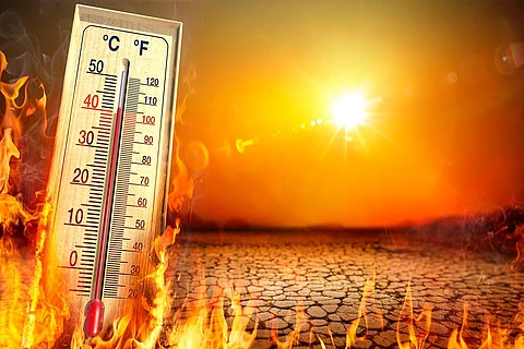 बढ़ते तापमान से बदहाल धरती; फोटो: आईस्टॉक