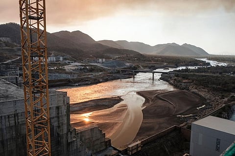 The Blue Nile river passes through the Grand Ethiopian Renaissance Dam. Photo: Eduardo Soteras/AFP via Getty Images