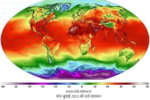 लगातार दूसरे दिन गर्मी ने बनाया रिकॉर्ड, 17.18 डिग्री सेल्सियस पर पहुंचा वैश्विक औसत तापमान